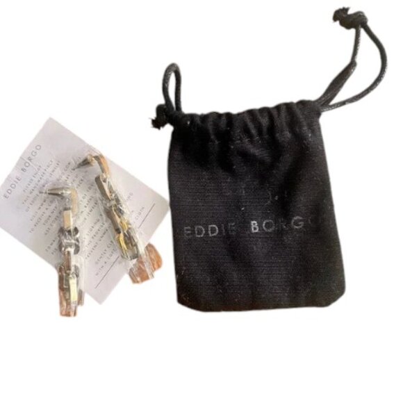 Eddie Borgo Supra Link Drop Earrings NIP - Picture 5 of 5